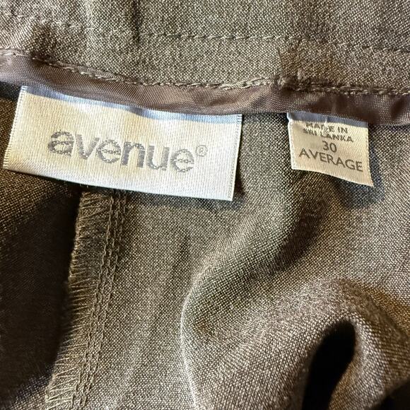 Avenue Wide Leg Tailored Dress Trousers, Greige, Women's Plus Size 30W - Picture 5 of 5